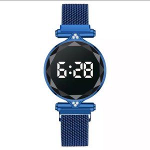 Luxury Women's Watch Blue Steel Led Digital Watch